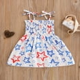 thumbnail image 2 of Robe à Bretelles Spaghetti pour Filles, Imprimé Étoile, Sans Manches, Froncée, Décontractée, Été, Princesse, Fête, 2 of 7