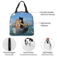 thumbnail image 4 of Disketp Two Brave Cats Are Floating On The Sea Iceberg for Insulated Lunch Bag for Women and Men, Perfect for Work, Hiking, Picnic, 4 of 8
