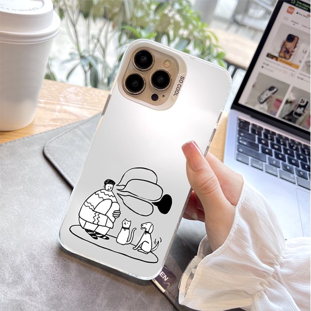 "Controle el estilo con una elegante funda para teléfono con estampado de dibujos animados: compatible con iPhone"