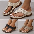 thumbnail image 2 of Open Toe Flat Slipper with Arch Support Cushion Comfotable to Wear for Women, 2 of 7