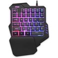 thumbnail image 1 of Teclado para juegos con una sola mano, retroiluminación RGB, miniteclado portátil para juegos de 35 teclas, controlador ergonómico para juegos Namotu HMKY265, 1 of 7
