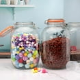thumbnail image 4 of 32 oz Wide Mouth Mason Jars With Airtight Hinged Lids, Leak Proof Rubber Gasket - 1000ml Glass Storage Containers, Set of 4, 4 of 7