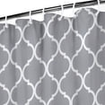 thumbnail image 3 of Gray Geometric Quatrefoil Pattern Shower Curtain 36"x72" ,Bathroom Decorative Shower Curtains Set with 12 Hooks,Modern Waterproof Washable Shower Curtain, 3 of 6