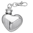 thumbnail image 2 of LSLJS Keychain & Valentine's Day - Key Chain & Valentines Day Heart Shaped Flask Stainless Steel for Men & Women 1oz, 2 of 6