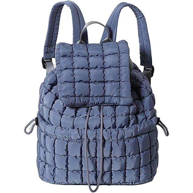 LHSHIDU Backpack for Women - Trendy Drawstring Puffy Backpack (Black)
