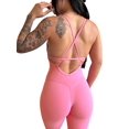 thumbnail image 5 of KelaJuan Women's Summer Long Skinny Sling Jumpsuit Solid Color Sleeveless Backless Bodysuit,S,M,L, 5 of 6
