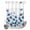 Blue Ivory, variant on No Hook Shower Curtain, Navy Blue Floral Shower Curtains for Bathroom with See Through Top Window, Spring Flowers Rustic Butterfly Waterproof & Washable Bath Curtain Long 72"x78"