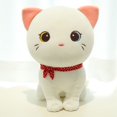 thumbnail image 2 of Muñeco de peluche de gato de dibujos animados Lindo gatito de peluche Juguete de tela Gato Juguete de peluche tierno (Blanco), 2 of 5