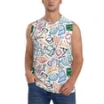 thumbnail image 1 of Fotbe Back To School Men's Camiseta sin Mangas Estampada para Hombres, Playera Casual para Gimnasio, Entrenamiento, Playa-X-Large, 1 of 7