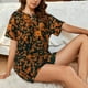 thumbnail image 4 of Fotbe Daisies Conjunto de Pijama Estampado para Mujer, 2 Piezas, Ropa de Dormir con Camiseta de Manga Corta y Shorts Suaves-Medium, 4 of 6