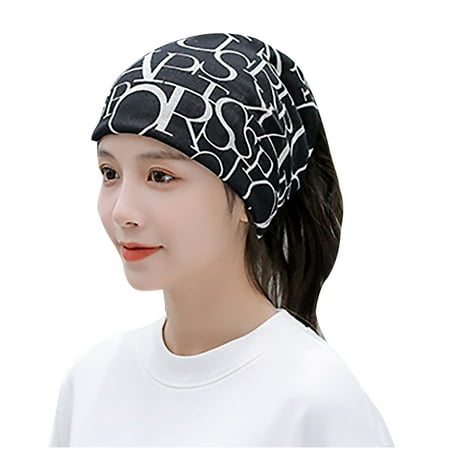 

Dadaria Hats for Women Unisex Fashion Printing Versatile All-in-one Multi-purpose Hat Face Bib White Women Men