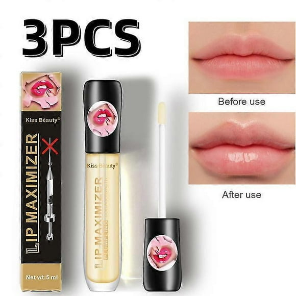 3pcs Lip Plumper Extreme Lip Gloss Maximizer Plump Volume Bigger Lips Moisturizing