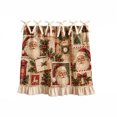 thumbnail image 2 of Christmas Oven Skirt Curtain, Kitchen Stove Skirt Cover with Tie Top, Rustic Xmas Botanical Decorative Cabinet Cover Dishwasher Curtain for Farmhouse Decor, 2 of 5