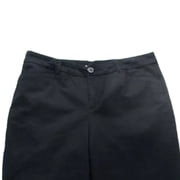Croft & Barrow Women's Mid-Rise Classic Stretch Chino Capri Pants Black Size 6P