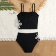 thumbnail image 6 of Nskgu Girls Swimsuit Adjustable Straps Cut Out Swimwear 2 Piece Solid Color Tankini for Girls Bathing Suit 5-14Years, 6 of 6