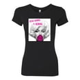 thumbnail image 2 of Wild Bobby, Marilyn Monroe Being Normal is Boring | Womens Famous People Slim Fit Junior Tee, Black, Small, 2 of 4