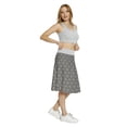 thumbnail image 4 of Women's Ivory and Black 6 Pointed Stars A-line Printed Skirt Casual Wear, S, Ivory and Black, by Ambesonne, 4 of 6