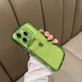 thumbnail image 2 of Compatible with iPhone 14 Pro Case with Clear Kickstand Creative Protective Design Case with Camera Holder for TPU Slim Shockproof Cool Phone Case for iPhone 14 Pro-Green, 2 of 8