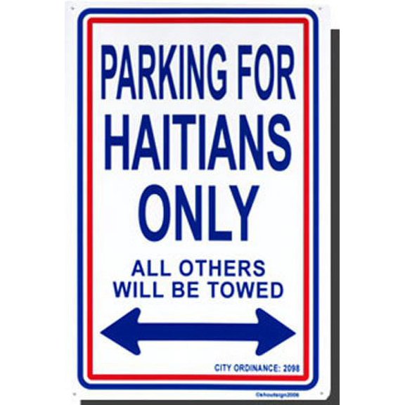 Haiti Parking Sign