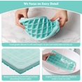 thumbnail image 5 of Ice Cube Tray With Lid and Bin,2*36 Nugget Food-grade Silicone Ice Tray,Flexible Ice Cube Molds Comes with Ice Container, Scoop and Cover (Green, 2*36 cubes Silicone suits), 5 of 5