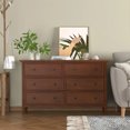 thumbnail image 3 of Dresser, 6 Drawer Wood Dresser, Solid Wood Chest of Drawers, Bedroom 6 Drawer Storage, Dresser My Lux Decor Round, 3 of 8