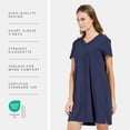 thumbnail image 5 of Fishers Finery Women's EcoFabric Short Sleeve Organic Cotton Nightgown (Navy, M), 5 of 6