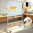 thumbnail image 7 of Lanzxjv 90x120cm Mobile Whiteboard, Double Sided Rolling Whiteboard, Folded Magnetic White Board, Large Reversible Dry Erase Board, Wall Planner Dry Erase Board, 7 of 7