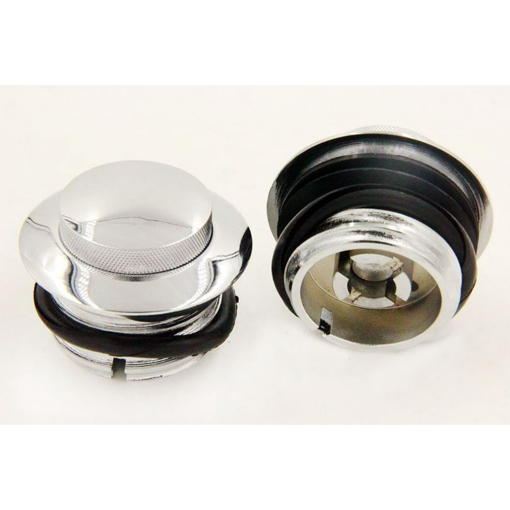 HTTMOTOR Chrome Pop Up Gas Cap Vented Fuel Tank Cap Set For 19822010
