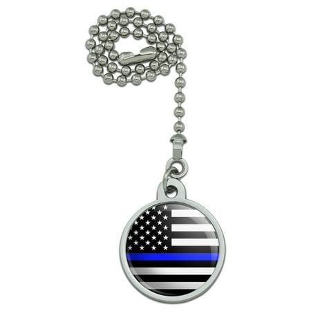 Thin Blue Line American Flag Ceiling Fan And Light Pull Chain
