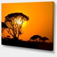 thumbnail image 2 of Beautiful African Sunset in Savannah - African Landscape Canvas Art Print, 2 of 3