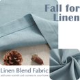 thumbnail image 4 of Linen Textured Valance Curtain Blackout Kitchen Small Drapes for Windows 18 Inch Length Farmhouse Rustic Double Layer Valance for Living Room Laundry Cafe Rod Pocket 1 Panel Blue, 4 of 8