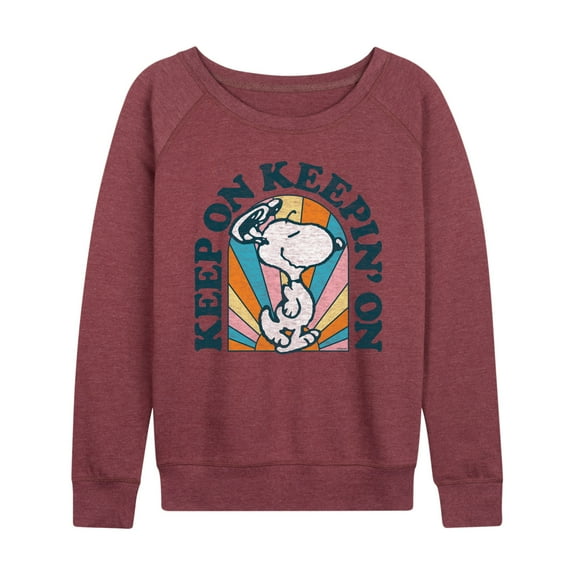 Peanuts - Keep On - Women's Lightweight French Terry Long Sleeve Shirt
