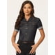 thumbnail image 3 of Camisa de Mezclilla Allegra K Manga Corta Negro XL, 3 of 6