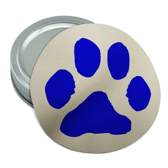 Paw Print Blue Round Rubber Non-Slip Jar Gripper Lid Opener