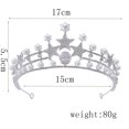 thumbnail image 3 of GOOHOCHY Boda Pearl Tiara Girl Rinestono Corona Proporro para la novia Partido de la fiesta del tocado de la novia Corona de la boda, 3 of 8