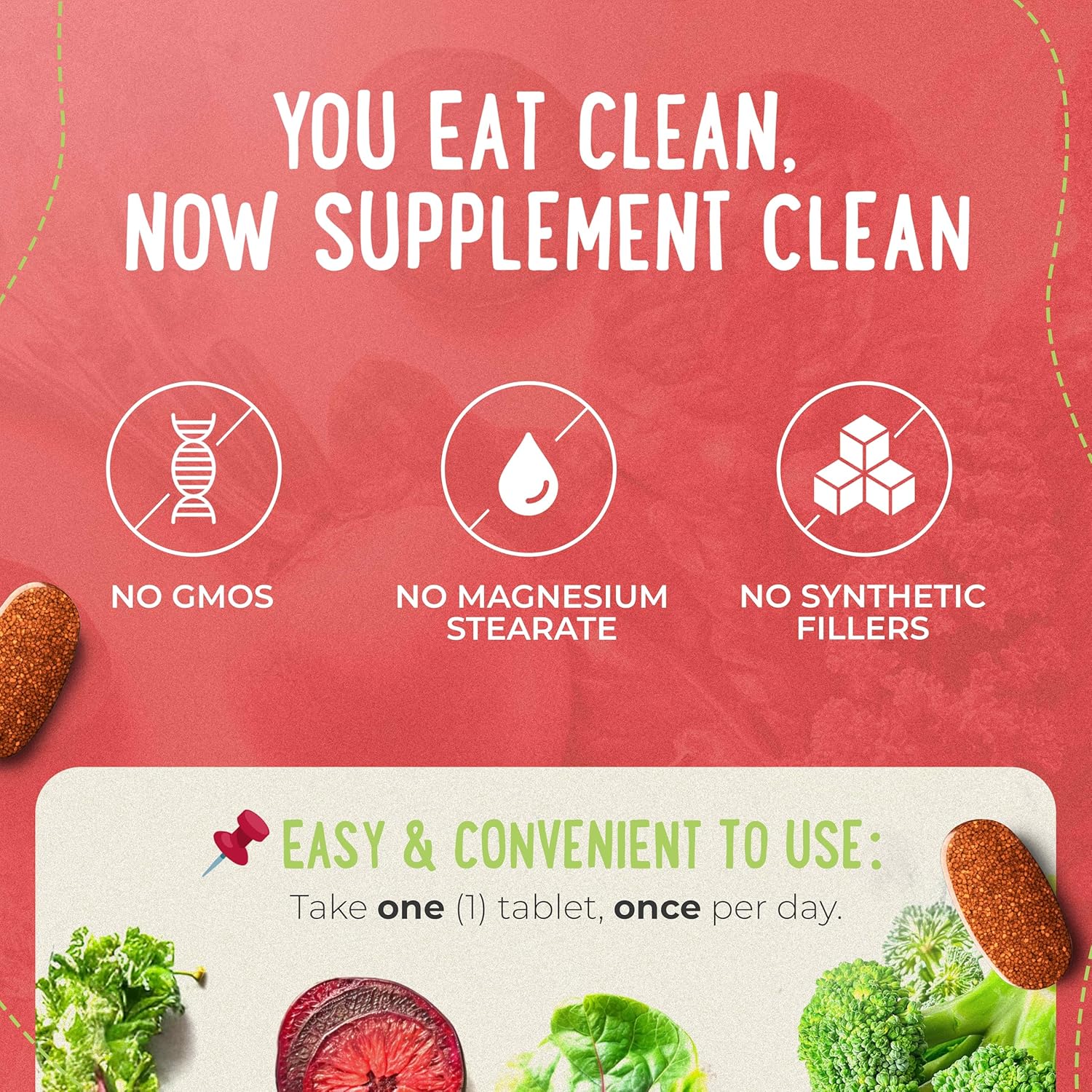 Mama Natural Organic Women's Multivitamin – Whole Food Based, 1 A Day Vegan Tablet – USDA Organic, Non-GMO, Clean Label Multivitamin for Women – 30 Day Supply with Iron & Methylated B12