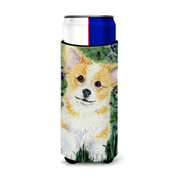 Caroline's Treasures SS8854MUK Corgi Ultra Hugger for slim cans, Slim Can, multicolor