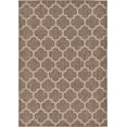 thumbnail image 1 of Unique Loom Trellis Collection Area Rug-Lattice Design, Moroccan Inspired for Indoor/Outdoor DÃ©cor, 7 ft x 10 ft, Brown/Beige, 1 of 10