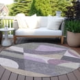 thumbnail image 6 of Addison Rugs Chantille Indoor/Outdoor Transitional Mid Century Purple Washable Round Rug, 8' x 8', 6 of 6