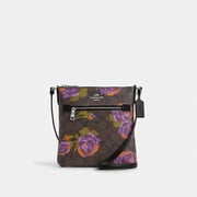 COACH Women's Mini Rowan File Shoulder Crossbody Bag (Brown Iris Multi)