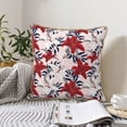 thumbnail image 6 of Haiem Lilies Flowers Print Velvet Soft Solid Decorative Square Throw Pillow Covers Set with Elegant Piping Christmas Cushion Case for Sofa Bedroom Car-18"x18", 6 of 8