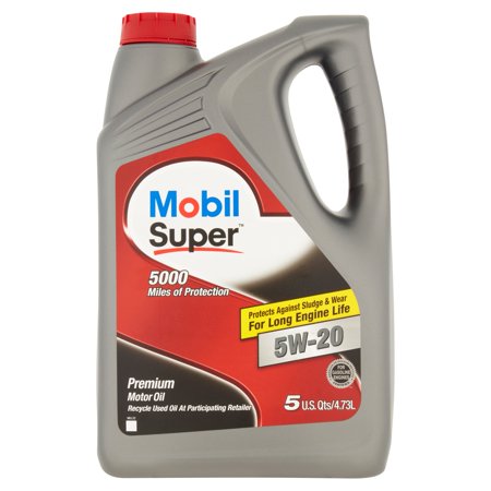 Mobil Super 5W-20 Conventional Motor Oil, 5 qt. - Walmart.com