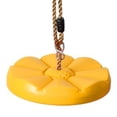 thumbnail image 4 of Columpio de árbol de disco de plástico resistente con cuerda de PE para niños, equipo de juego al aire libre, amarillo, 4 of 12