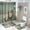 Color 3, variant on 4 Pcs Get Naked Shower Curtain Sets Blue Flower Bathroom Decor Sets Include Non-Slip Rug Toilet Lid Cover Bath Mat