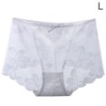 thumbnail image 1 of Bragas de encaje Mujeres Sexy Hollow Seamless Briefs Cintura media Levantamiento de cadera Ropa interior transpirable, Blanco, L sidaley AP001201-01B, 1 of 7