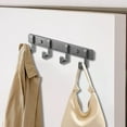 thumbnail image 4 of No-Drill Wall Mounted Hooks Aluminum Alloy, Adhesive Door Hooks for Bathroom and Kitchen, Space Saving Organizer Hooks for Towels and Hats(B), 4 of 6