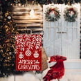 thumbnail image 3 of Merry Christmas Ball Small Decorative Garden Flag, Xmas Ornament Holly Red Berries Plants Leaves Yard Lawn Outside Decor, Winter Holiday Farmhouse Outdoor Home Decoration Double Sided 12 x 18, 3 of 6