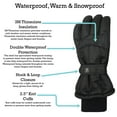 thumbnail image 2 of N'Ice Caps Kids Waterproof Thinsulate Snow Gloves Winter Warm Insulated Boys Girls Children Black, 2 of 5
