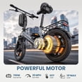 thumbnail image 2 of TRIWILL 14'' Foldable Electric Bike for Adults, 750W Peak Motor Ebike, 20MPH Electric Mini Bike, 36V 9Ah Battery Commuter Ebike, UL2849, 2 of 10