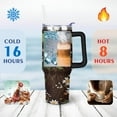 thumbnail image 4 of Mushroom 40 Oz Tumbler with Handle Lid and Straw, Stainless Steel Double Walled Vacuum Insulated Cup, Cute Anniversary Wedding Birthday Gifts Tumbler for Women Men Friends Outdoor Indoor, 4 of 7
